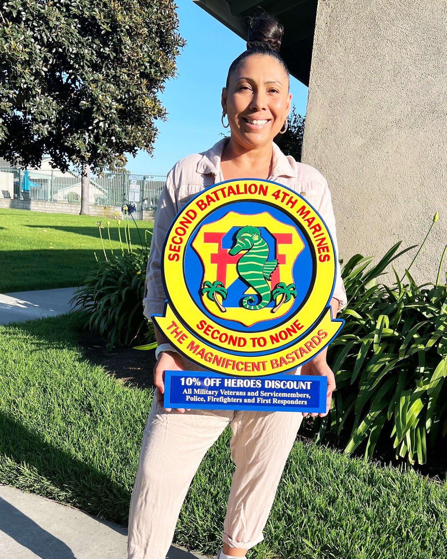 2nd Battalion 4th Marines, Marine Corps plaques, Marine Corps retirement gift,  marine corps gift, Marine retirement, USMC License #286-23