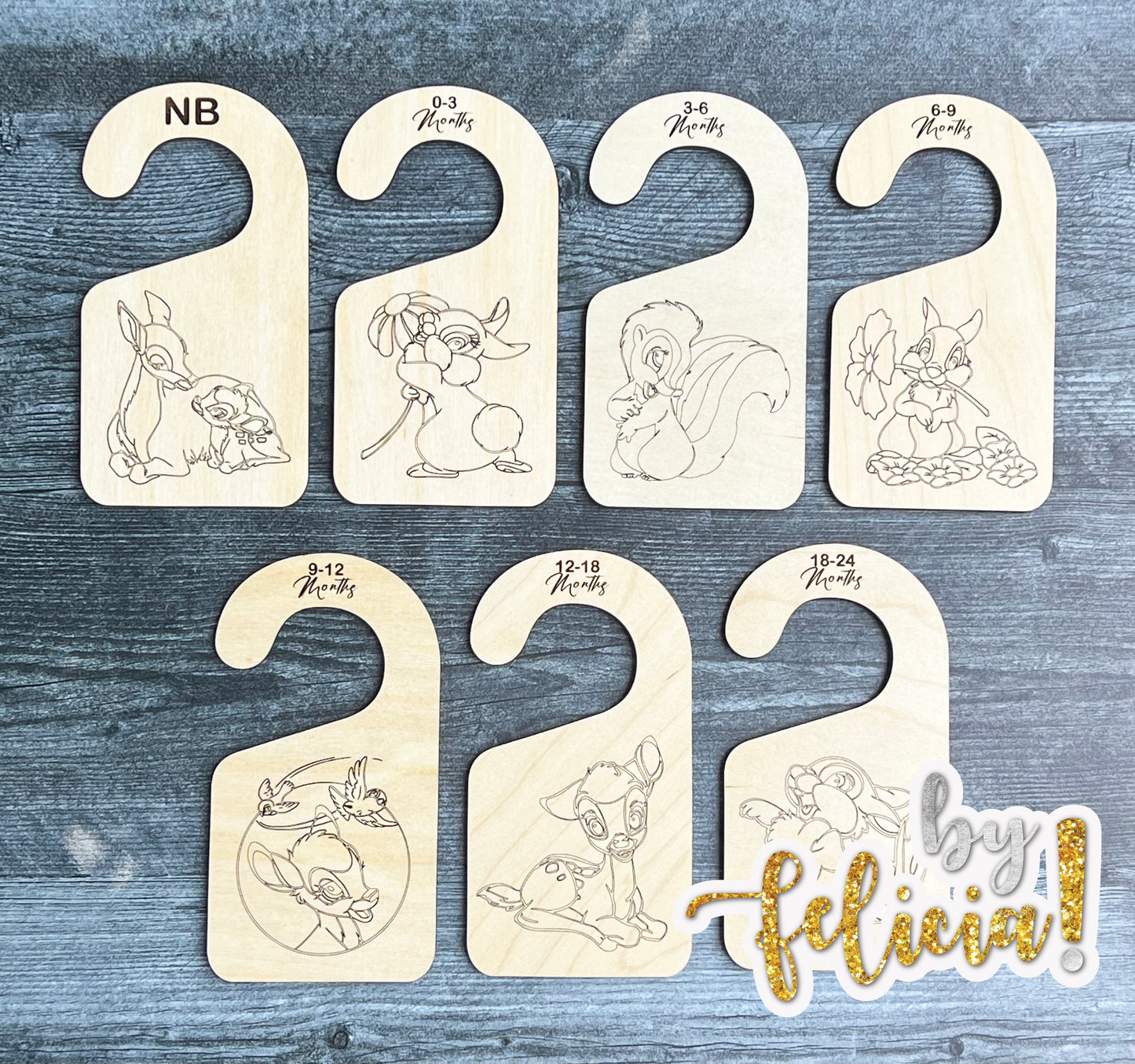 Newborn Baby Clothes Closet Dividers, Wooden Size Markers for Babies, Baby Gift, Organize Babies Closet New Mom Baby Shower Gift