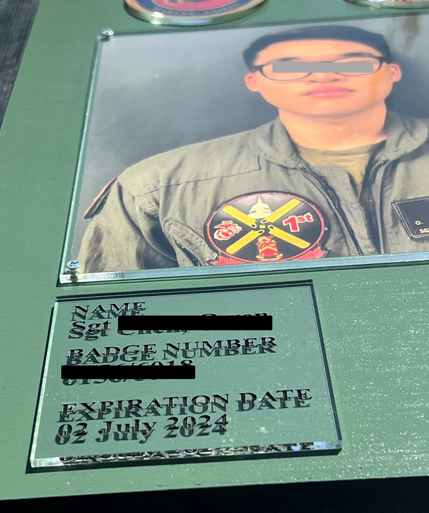 Custom Military Plaques, Marine Corps Plaques, USMC License 286-49