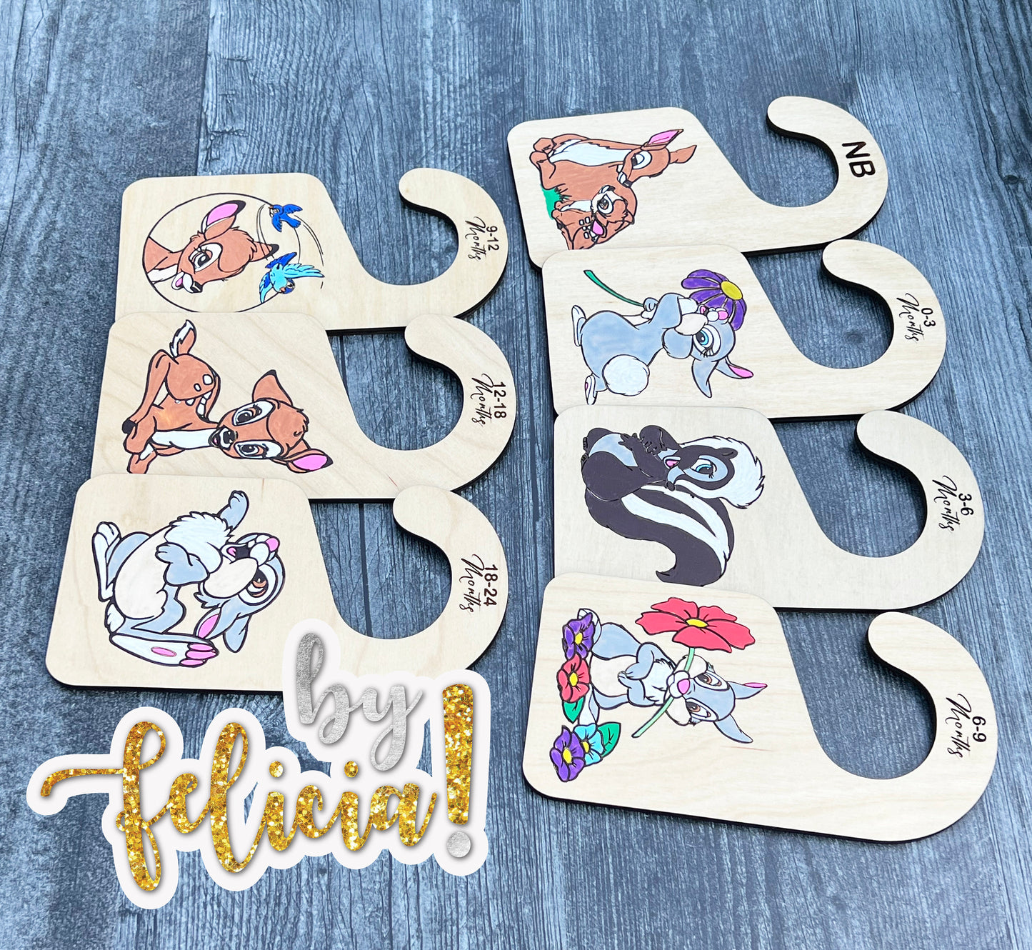 Newborn Baby Clothes Closet Dividers, Wooden Size Markers for Babies, Baby Gift, Organize Babies Closet New Mom Baby Shower Gift