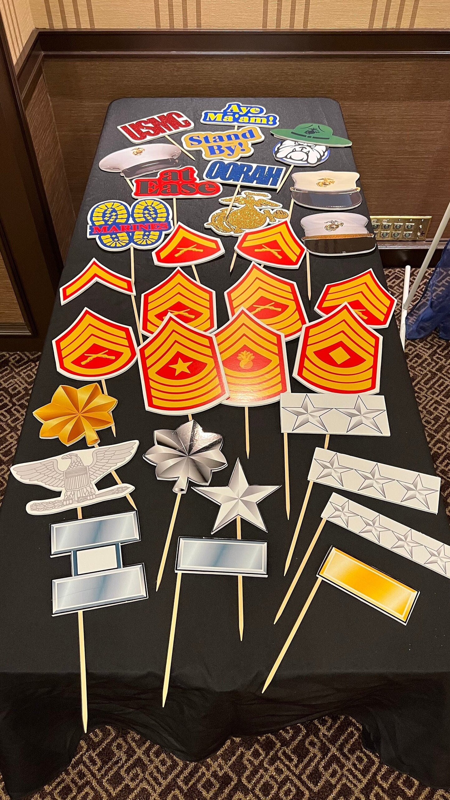 Marines Party Props, Marine Corps Rank, Marines Boot Camp Graduation, Marine Corps Ball gift, Marine Corps birthday, USMC License #286-23