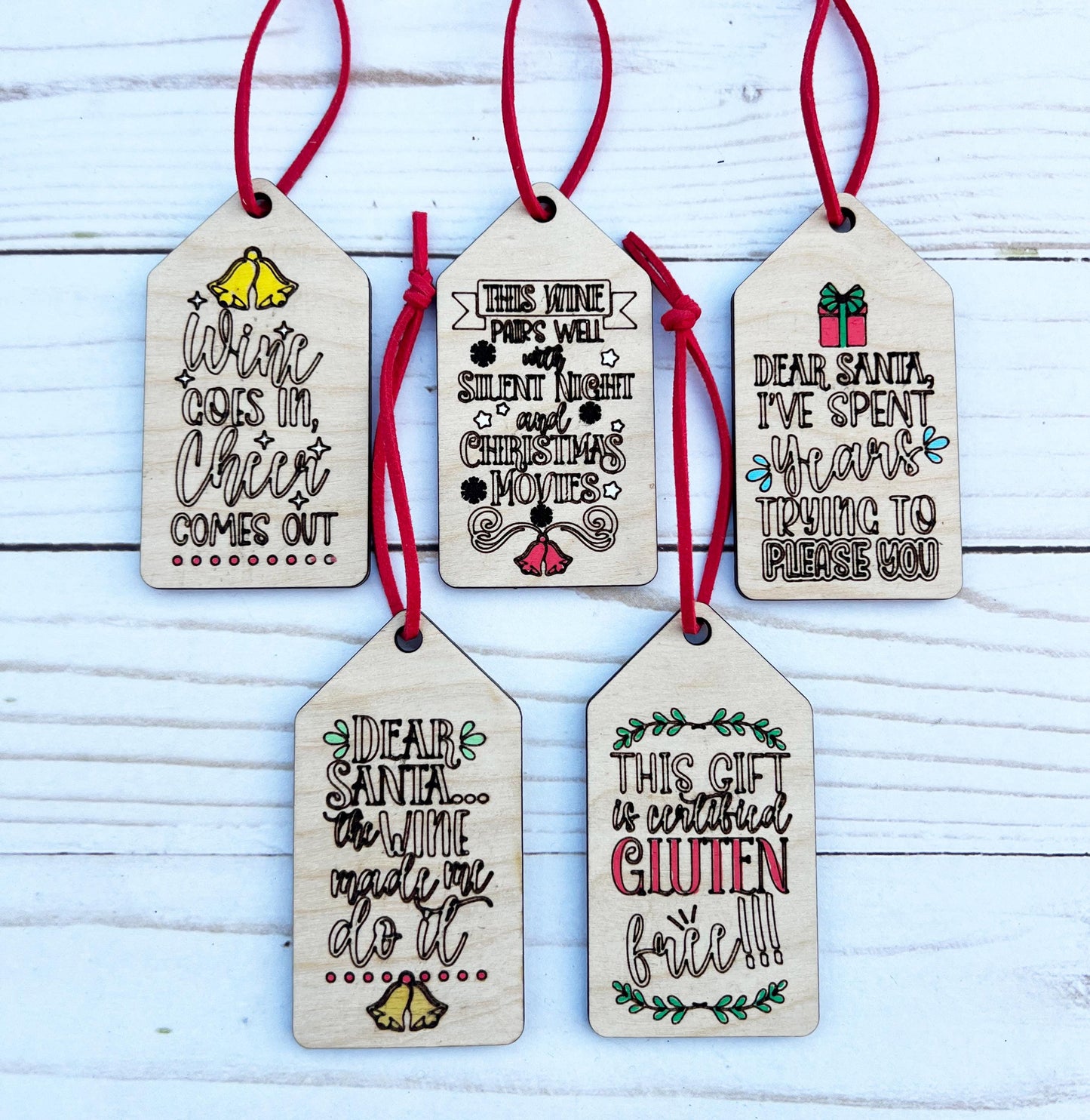 Wine tags Christmas, Wine tags personalized, Custom wine tags, Christmas wine labels, Christmas wine tags and ribbon, Holiday wine tag