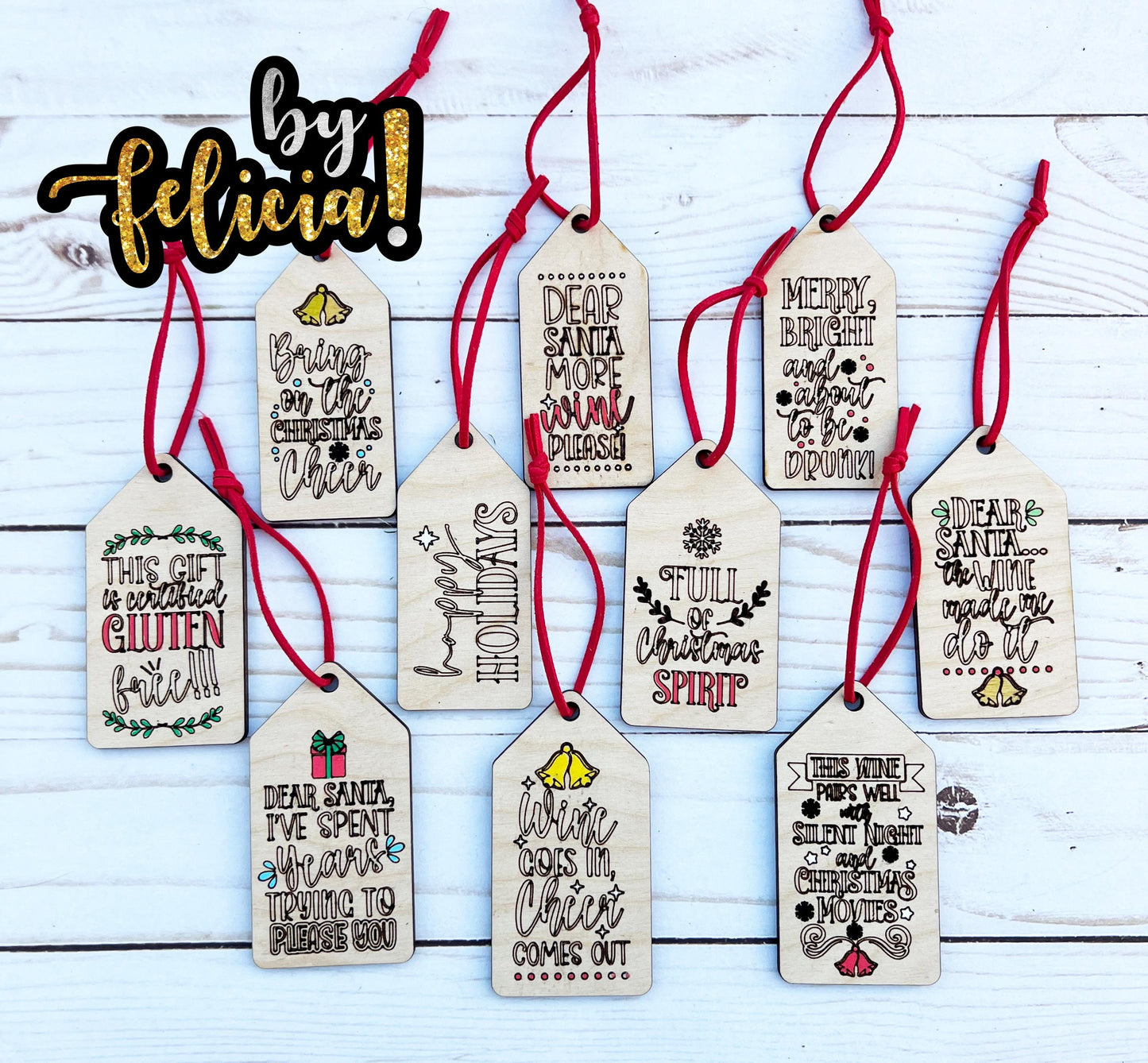 Wine tags Christmas, Wine tags personalized, Custom wine tags, Christmas wine labels, Christmas wine tags and ribbon, Holiday wine tag