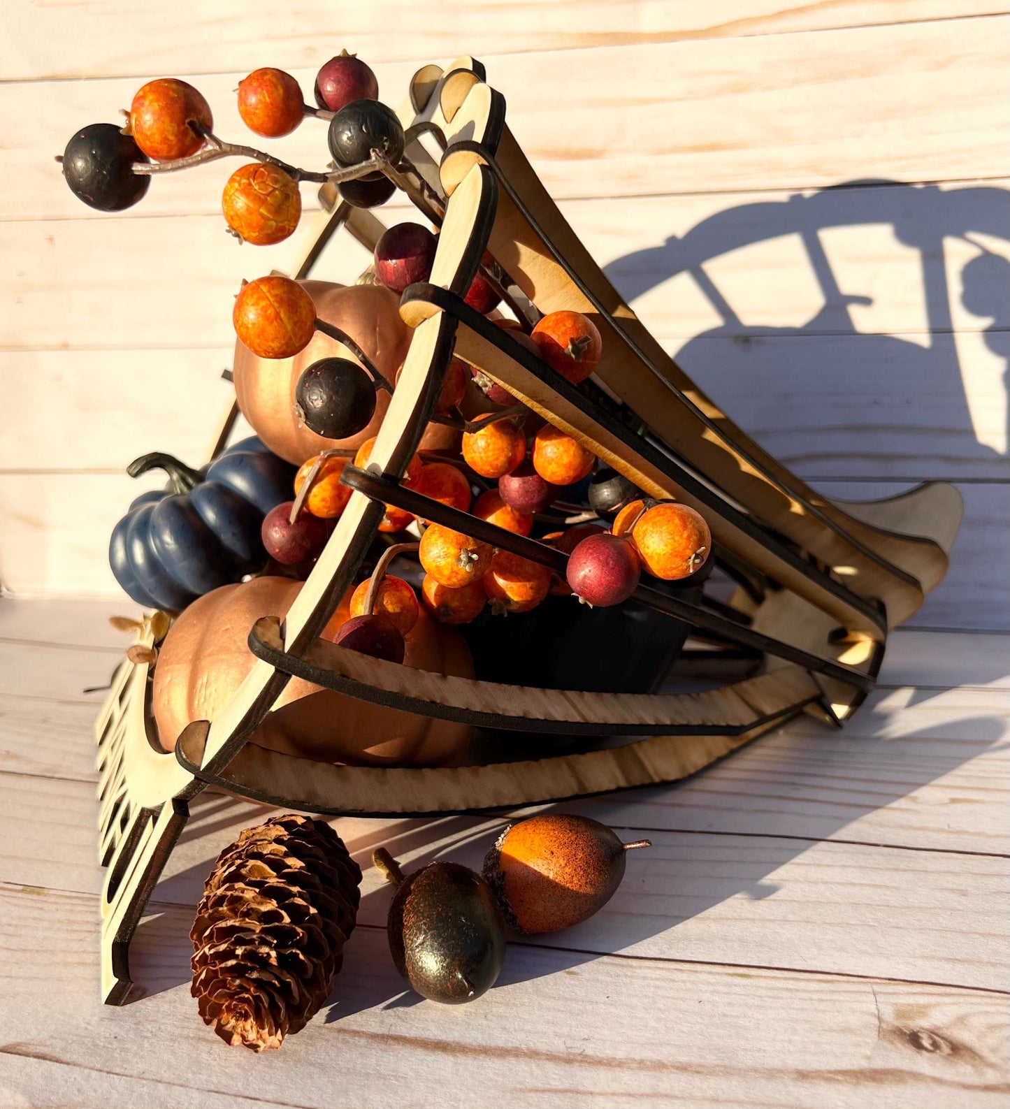 Thanksgiving Cornucopia décor, Thanksgiving Décor, Thanksgiving centerpiece, Thanksgiving table décor,  Cornucopia Basket, Thankful Décor