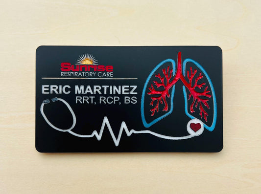 Respiratory Therapy badge buddy, Respiratory therapist badge, Respiratory therapy badge reel, Respiratory therapist name tag, RRT badge