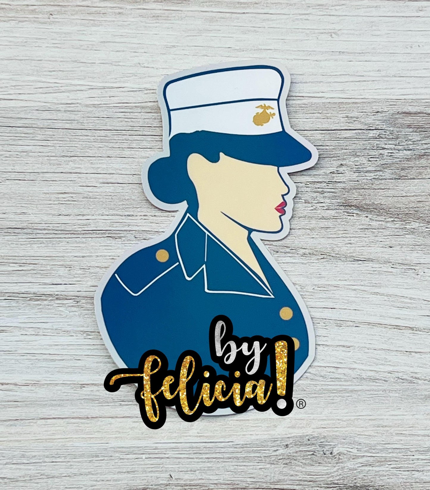 Dress Blues Female Marine Sticker, Female Marine Veteran, USMC Lady Sticker, Women Marine, Marine Corps lady stickers, USMC Hobbyist #286-23