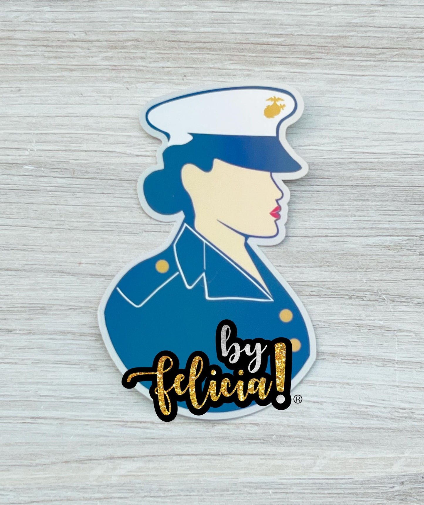 Dress Blues Female Marine Sticker, Female Marine Veteran, USMC Lady Sticker, Women Marine, Marine Corps lady stickers, USMC Hobbyist #286-23